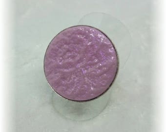 Gentle waves pink iridescent charm - ring adjustable 19.5 mm