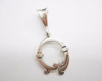 Genuine Brilanti 950 Sterling Silver Freeform Pendant #3373