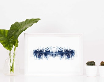 Queen Palm Frond, Palm Frond Wall Decor, Digital Download Art, Wall Art, 8x10, PDF