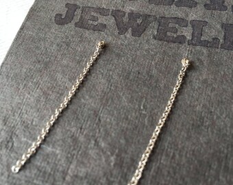 Whisper Earrings - Slender Silver Chain