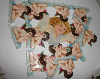 Vintage Diecut Angels - Some are connected, some singles-WLV Team
