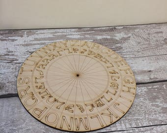 Enochian Alphabet Cipher Disk Enochian Alphabet Cipher Wheel Ring