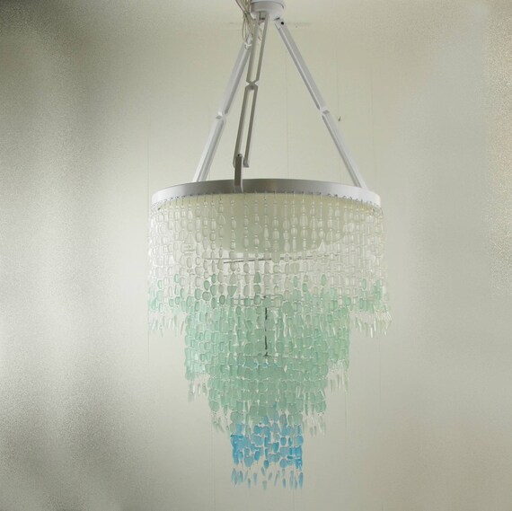 Sea Glass Chandelier Lighting Ceiling Fixture Beach Dir Gefällt Dieser Artikel