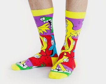 Funky Cotton Socks | Colorful socks | Unusual socks | Crazy socks | Designer socks | Women's socks | Men's socks | Cool socks