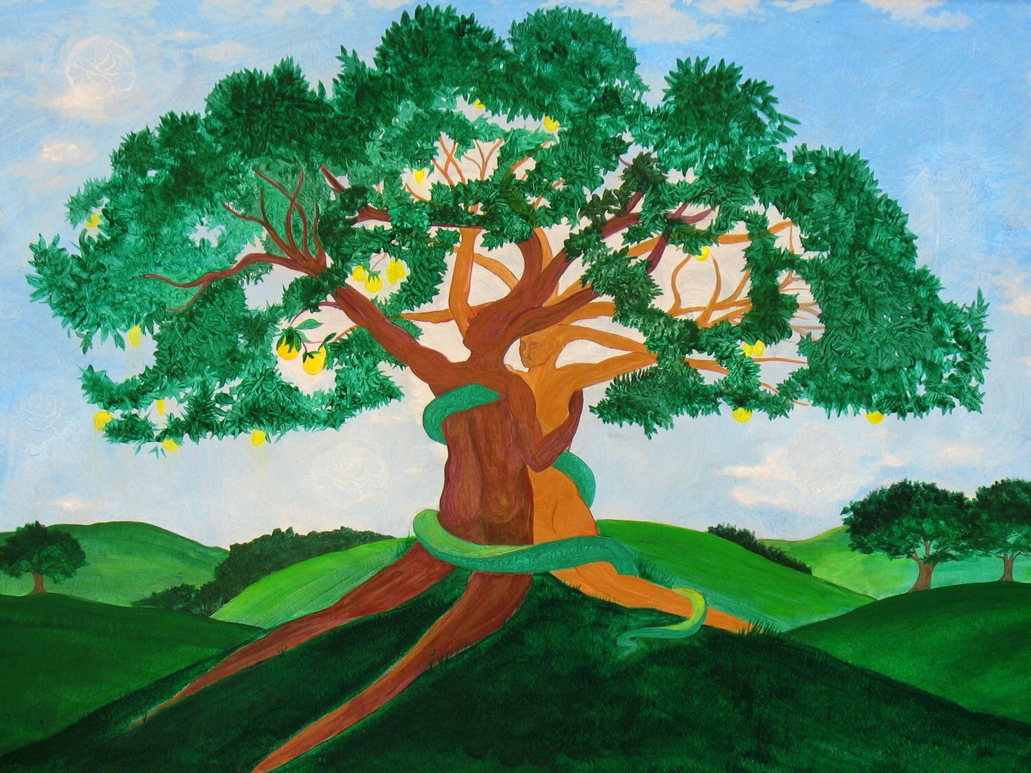 GenesisPrint. Garden of Eden Adam & Eve Tree of Knowledge