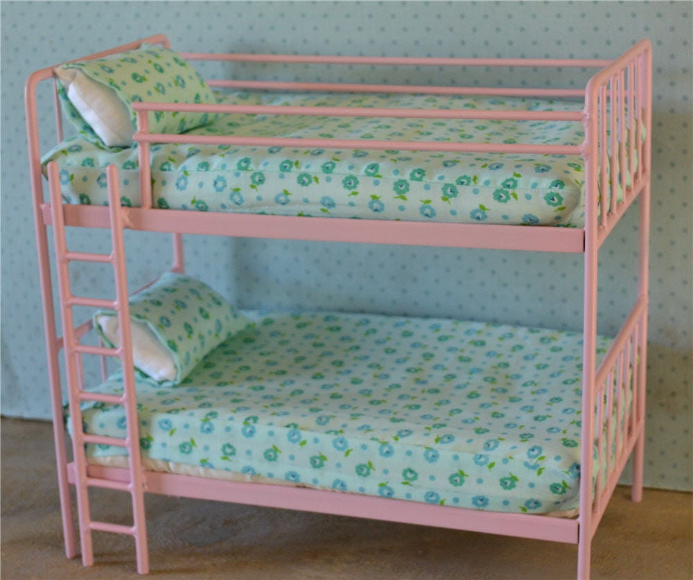 Doll Bunk Bed Miniature Metal Bed Playscale Barbie Blythe