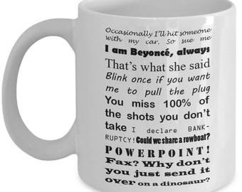 The Office Mug - Best Of Quotes, 11oz White Mug - Dwight Schrute & Michael Scott Lines, The Office Gift, Television Show No. 13