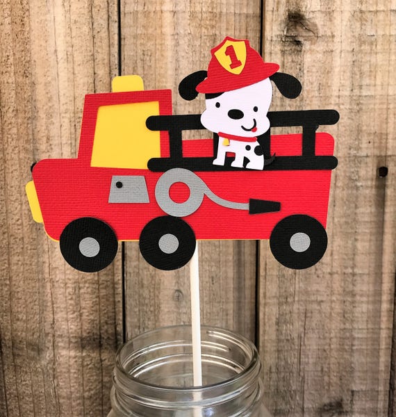 Fire Truck Cake Topper