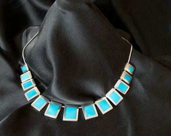 Estate Turquoise and Silver Necklace