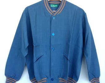 Vintage wool and cotton bomber jacket, size S-M made in italy 1960s