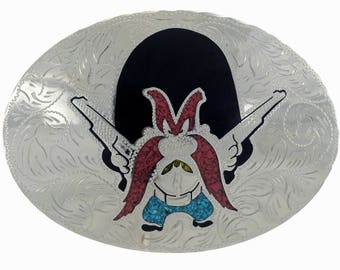 Cartoon Belt Buckle Inlaid Yosemite Sam