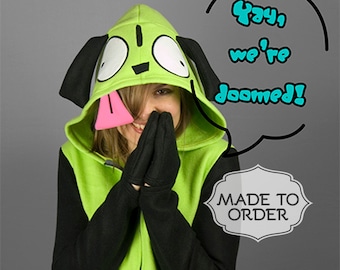 GIR from Invader Zim Costume Hoodie - Made to Order