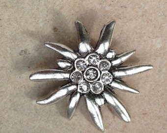 Brooch Edelweiss silver