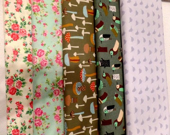 Fabric half printed Rico Design
