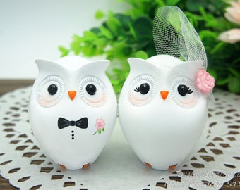 Custom Free Shipping Owl Wedding Cake Toppers,Unique Bride And Groom Owl Wedding Cake Toppers For Sale,Cheap Love Bird Wedding Cake Toppers