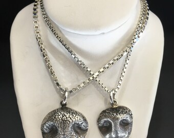 Sterling Silver Custom Dog Nose Print Pendant