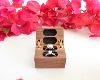 Double Ring Box / Wedding Ring Box / Ring Bearer Box - Hinged