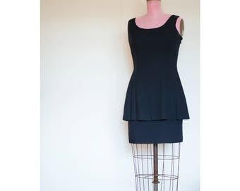 1990s LBD with bow and pleating on back