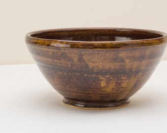 7.5" Wide Tyler Amber Spiral Bowl
