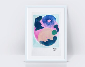 Blue painting Abstract wall art Art painting Abstract painting Acrylic painting Pastel painting Pink painting Abstract art Original art
