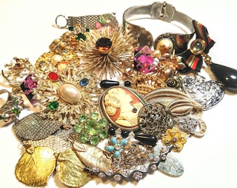 Vintage Repurpose DIY Craft Jewelry Lot