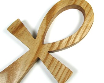 Ankh Cross / MID SIZE / Egyptian Symbol / Life / Ash Wood