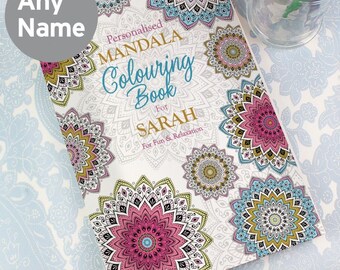 Personalised Mandala Adult Colouring Book - A4 28 Pages Colour Therapy - Anti Stress