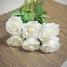 10Pcs Real Touch Creamy White Artificial Rose Flower for Wedding Party or Home Decoration - DIY Bouquet Table Centerpiece Flower Arrangement