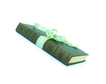 Pride and Prejudice Book by Jane Austen, BOOKS, Inc Art Type Edition, Forest Green Book Decor, Jane Austen Book, Vintage Austen Book, Austen