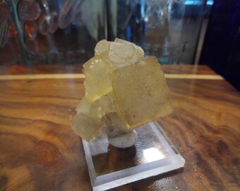 Yellow Fluorite Crystal Clusters from Morocco | Terminated Fluorite Crystals | Healing Crystal | Mineral Specimen #8
