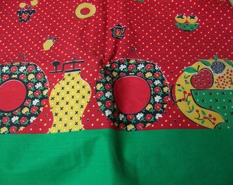 charming border print cotton fabric