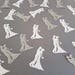 Bride and groom silver glitter & white table confetti. Wedding bridal engagement table decor - 2 inch (5cm) high