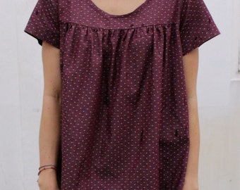 Voilà Blouse, WOMENS PDF pattern and tutorial - sizes xs-xl, sewing pattern - instant download