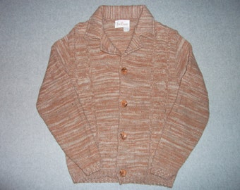 Hipster 70s 80s Long Sleeve Button Up Sweater Made In USA 1970s 1980s Ugly Christmas Party X-Mas Tacky Gaudy L Large