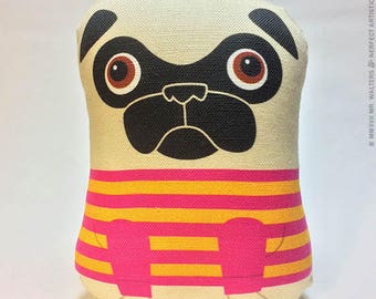Pug in Stripes - Small Pug-Guise Plush