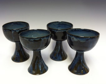 handmade wine goblet, stoneware goblet, wine glass, ceramic wine goblet, pottery goblet