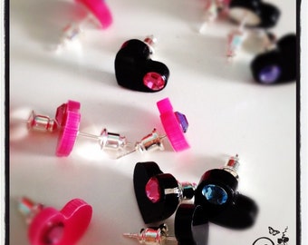 Little swarovski hearts Pink only
