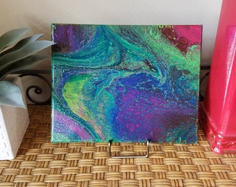 Acrylic paint pour painting