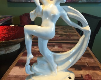 Art Deco Flower Frog Woman