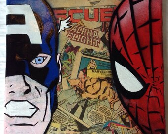 marvel comic stencil etsy