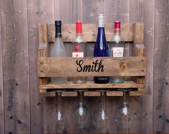 Customized Pallet Wine Rack