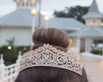 Hidden Mickey Inspired Rose Gold Tiara perfect for Disney Wedding