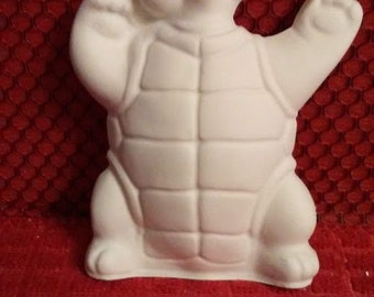 Turtle in Shell Childrens Plaster Craft, Summer Camp Activity, Chalkware Kids Crafts, DIY Chalkware Ready to Paint, Chalkware Turtle
