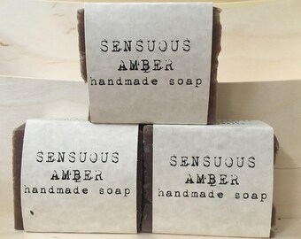 Sensuous Amber Cold Processed Handmade Soap