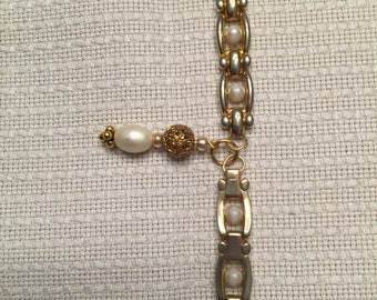 Repurposed watch band bracelet.