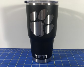 Clemson Tigers Custom Powder Coated Yeti 30oz