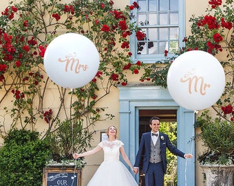 Rose Gold Mr Mrs Ballons, Wedding Photo Props, Wedding Balloons, Engagement Party, Wedding Decor, Bridal Shower, Rose Gold Balloons