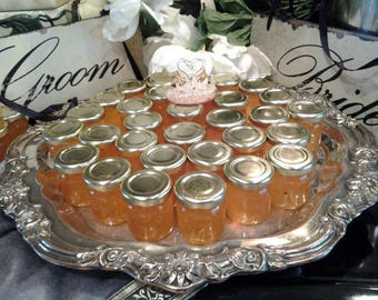 Peach Bourbon Palooza--50 Mini *SPREAD the LOVE* *ELEGANT Wedding Favors- 1.5 oz --Peach Peach Peach Style & Elegance--------
