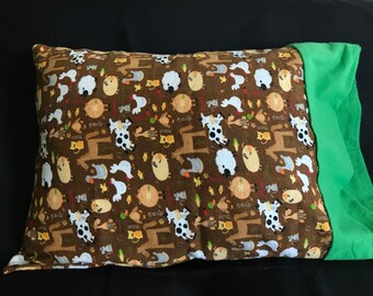 Travel Size Pillowcase: Farm Animals