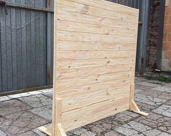 Wooden photo background with stand